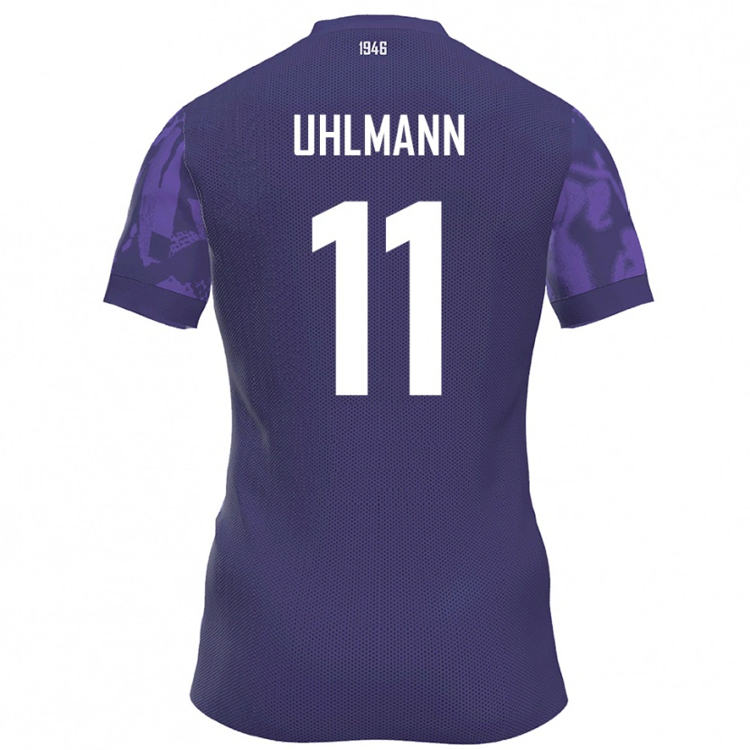 Danxen Damen Eric Uhlmann #11 Lila Weiß Heimtrikot Trikot 2025/26 T-Shirt Schweiz