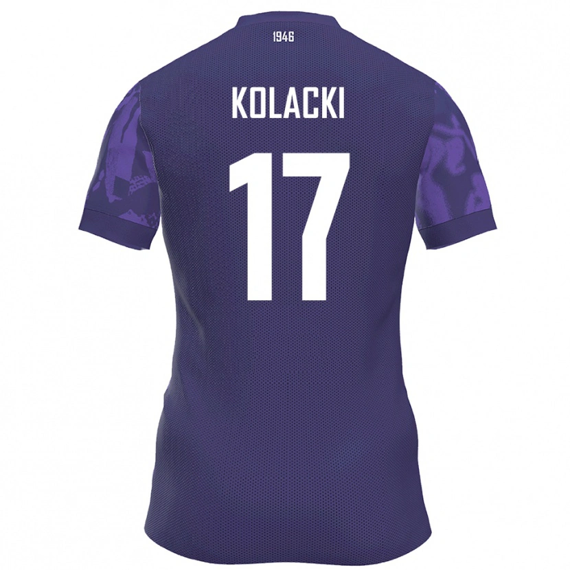 Danxen Damen Dawid Kolacki #17 Lila Weiß Heimtrikot Trikot 2025/26 T-Shirt Schweiz