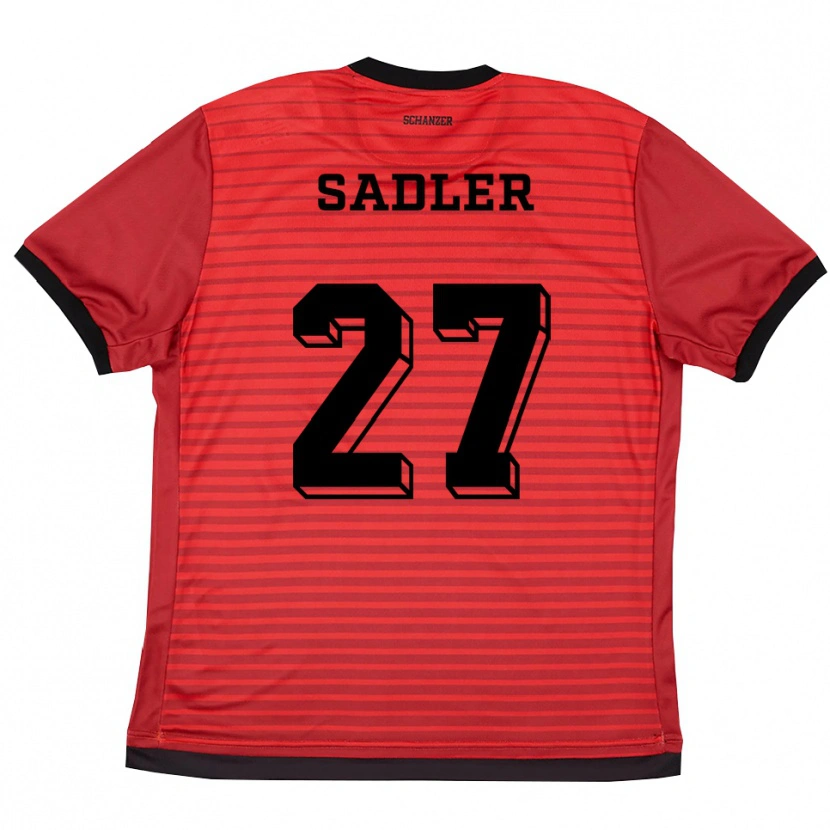 Danxen Damen Thomas Sadler #27 Rot Schwarz Heimtrikot Trikot 2025/26 T-Shirt Schweiz