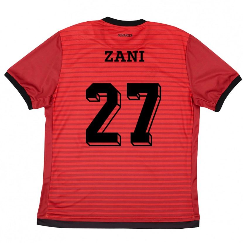 Danxen Damen Erjona Zani #27 Rot Schwarz Heimtrikot Trikot 2025/26 T-Shirt Schweiz