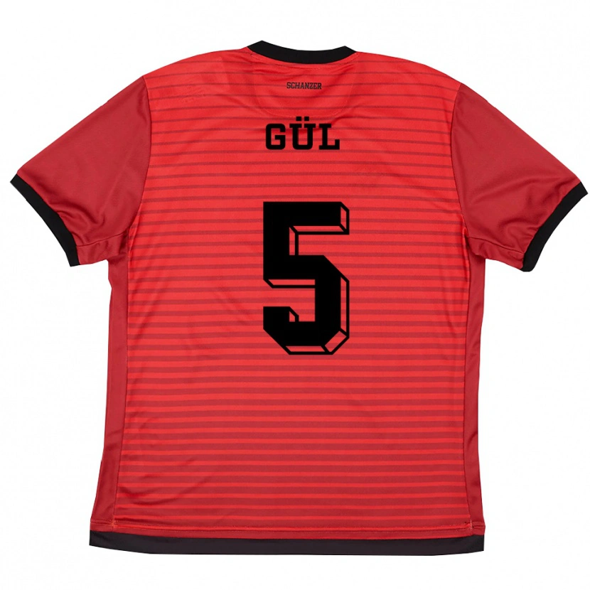 Danxen Damen Emre Gül #5 Rot Schwarz Heimtrikot Trikot 2025/26 T-Shirt Schweiz