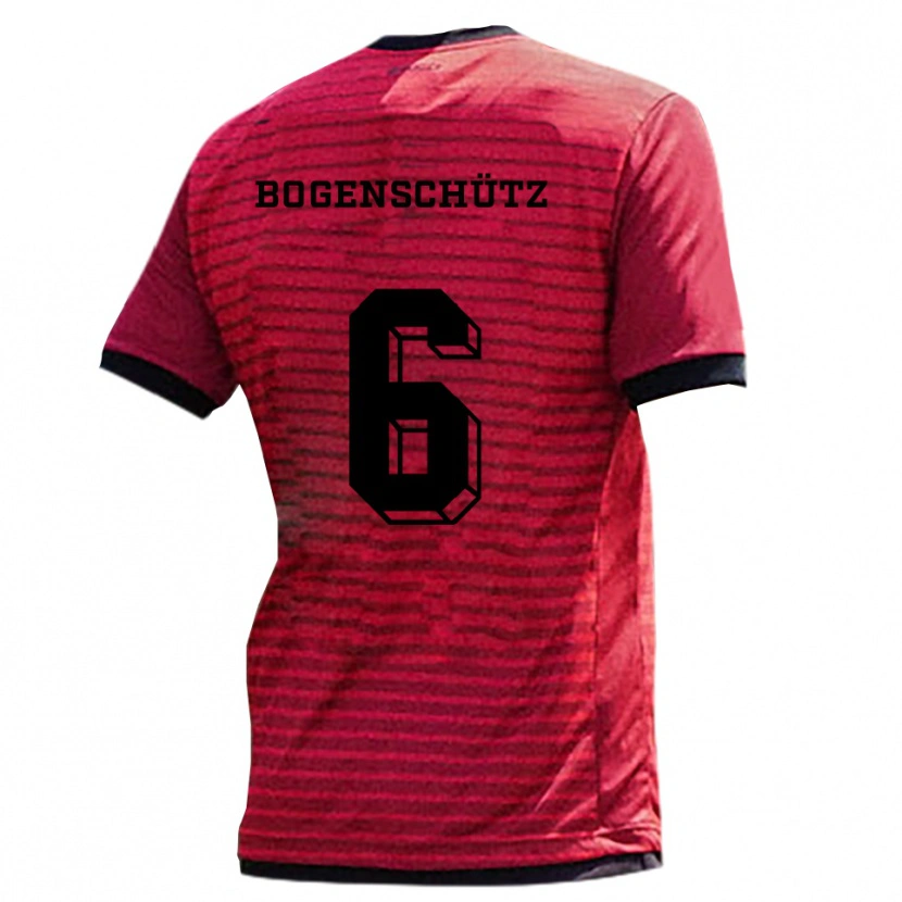 Danxen Damen Kerstin Bogenschütz #6 Rot Schwarz Heimtrikot Trikot 2025/26 T-Shirt Schweiz