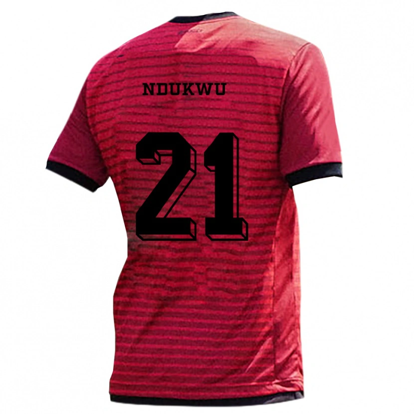 Danxen Damen Dickson Ndukwu #21 Rot Schwarz Heimtrikot Trikot 2025/26 T-Shirt Schweiz