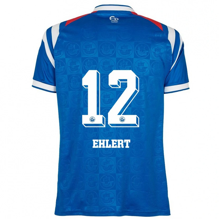 Danxen Damen Jonas Ehlert #12 Blau Weiß Rot Heimtrikot Trikot 2025/26 T-Shirt Schweiz