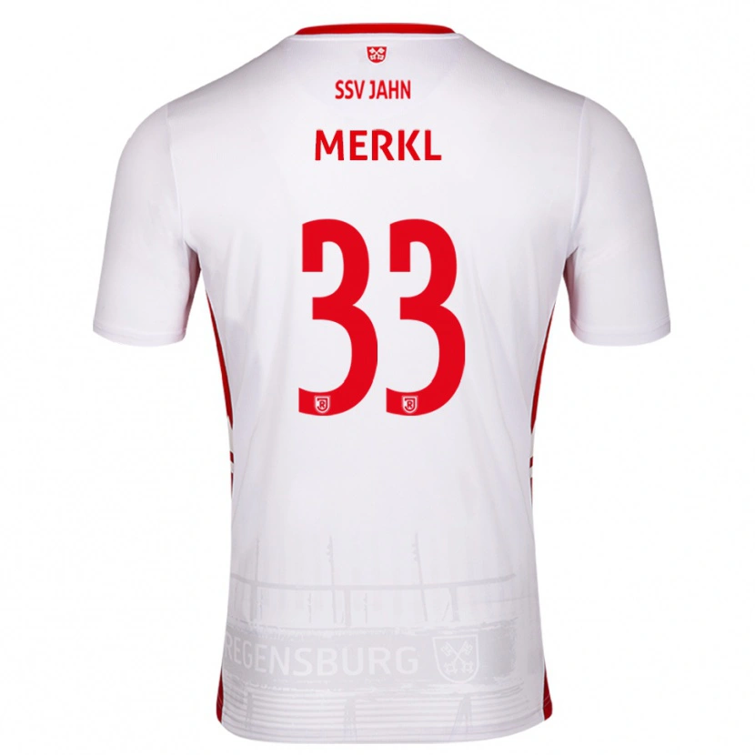 Danxen Damen Maurice Merkl #33 Weiß Rot Heimtrikot Trikot 2025/26 T-Shirt Schweiz