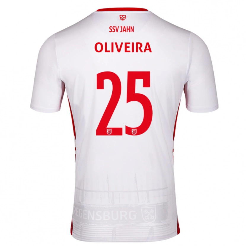 Danxen Damen Nicolas Oliveira #25 Weiß Rot Heimtrikot Trikot 2025/26 T-Shirt Schweiz