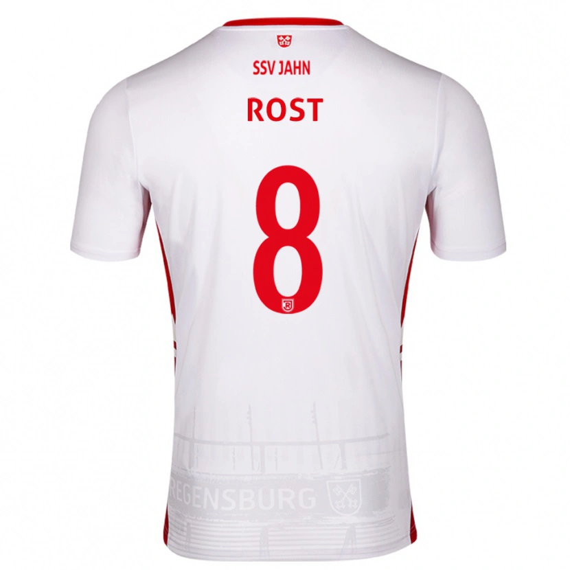 Danxen Damen Fabio Rost #8 Weiß Rot Heimtrikot Trikot 2025/26 T-Shirt Schweiz