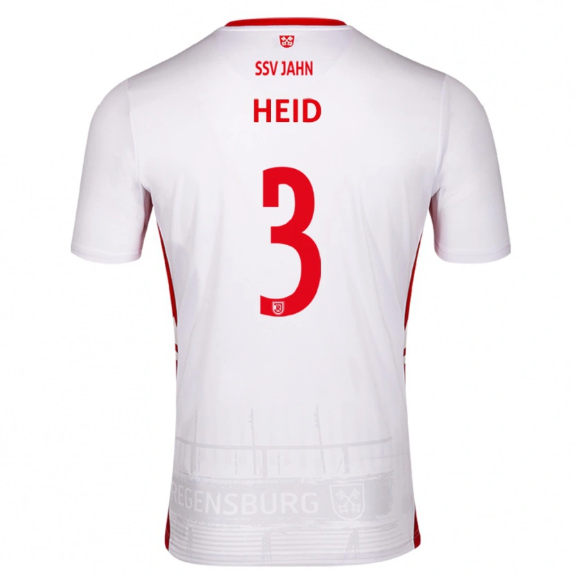 Danxen Damen Henrik Heid #3 Weiß Rot Heimtrikot Trikot 2025/26 T-Shirt Schweiz