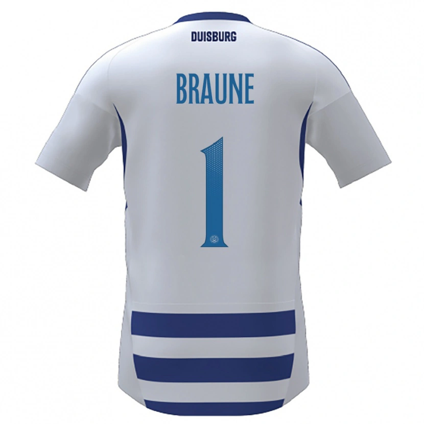 Danxen Damen Maximilian Braune #1 Weiß Blau Heimtrikot Trikot 2025/26 T-Shirt Schweiz