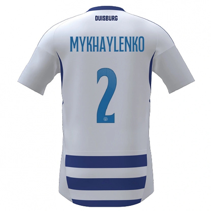 Danxen Damen Nazar Mykhaylenko #2 Weiß Blau Heimtrikot Trikot 2025/26 T-Shirt Schweiz