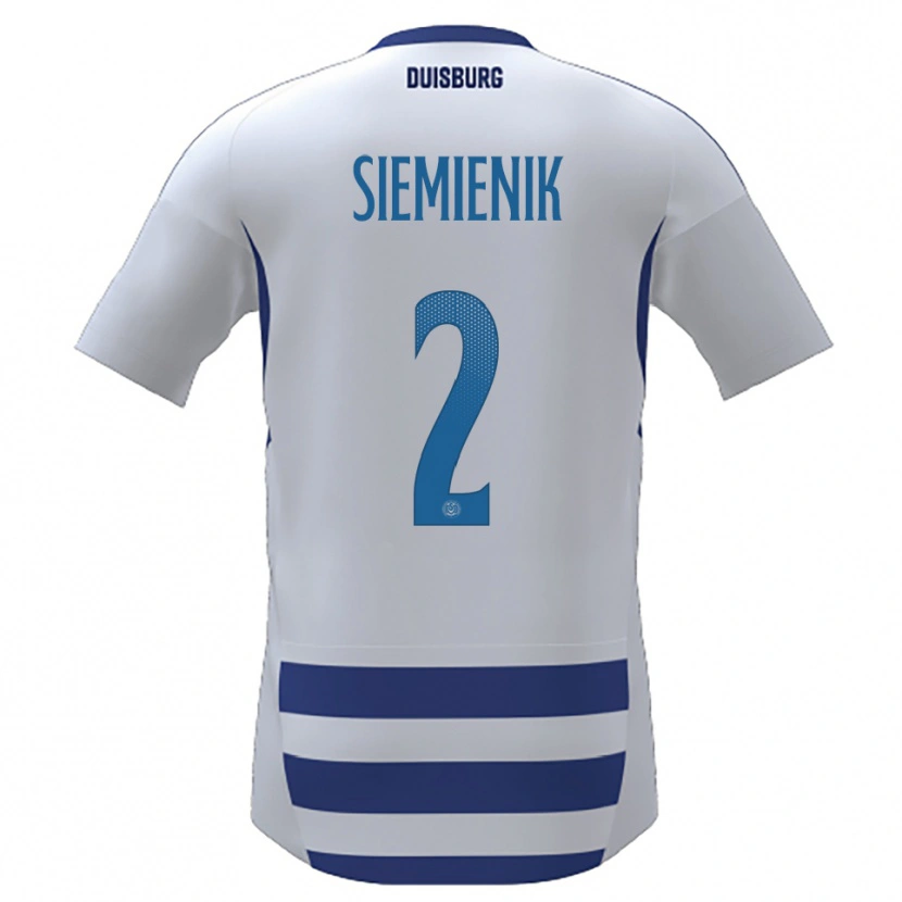 Danxen Damen Fabian Siemienik #2 Weiß Blau Heimtrikot Trikot 2025/26 T-Shirt Schweiz