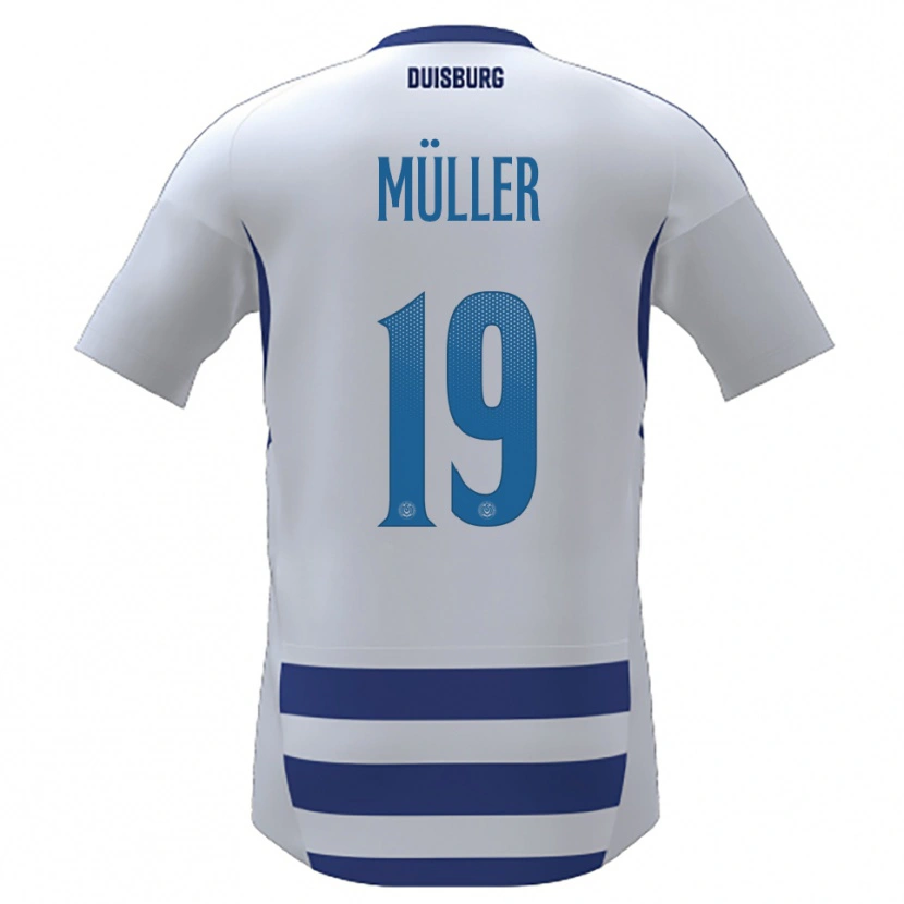 Danxen Damen Leon Müller #19 Weiß Blau Heimtrikot Trikot 2025/26 T-Shirt Schweiz