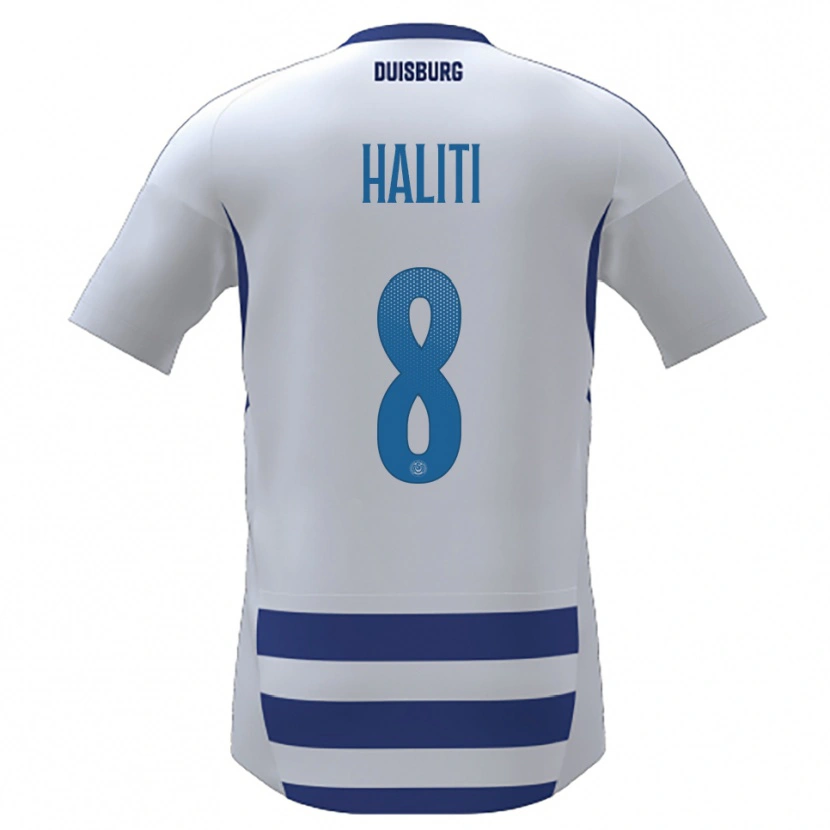 Danxen Damen Lenart Haliti #8 Weiß Blau Heimtrikot Trikot 2025/26 T-Shirt Schweiz