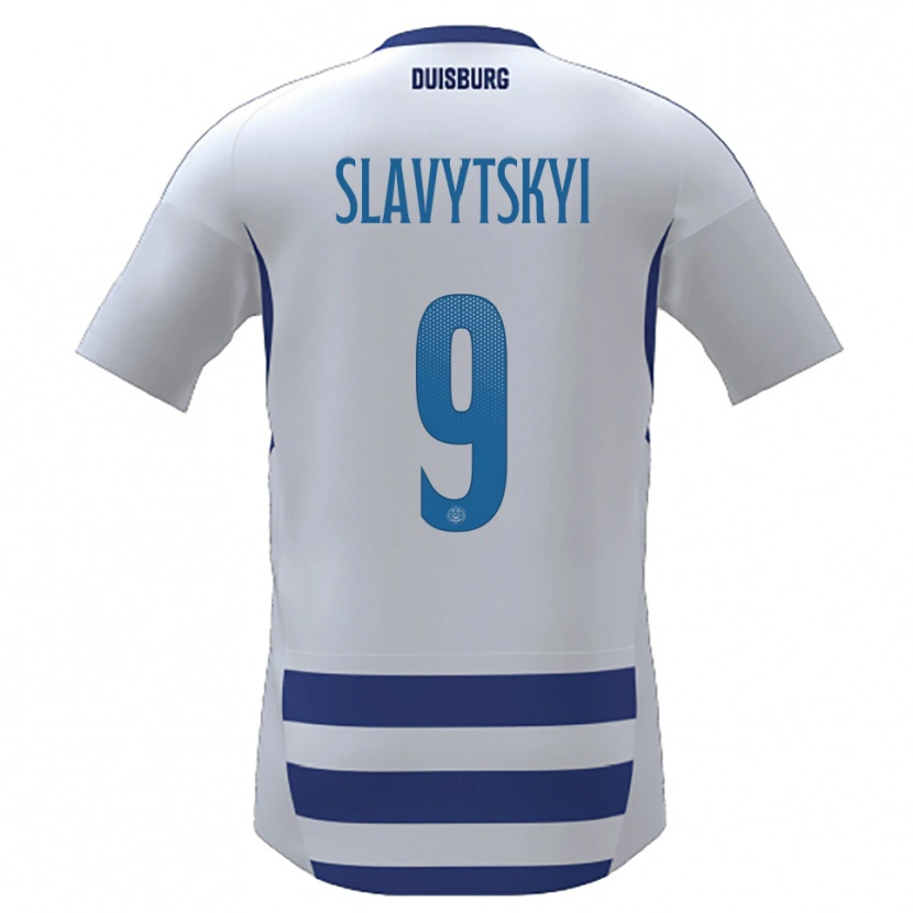 Danxen Damen Nikita Slavytskyi #9 Weiß Blau Heimtrikot Trikot 2025/26 T-Shirt Schweiz