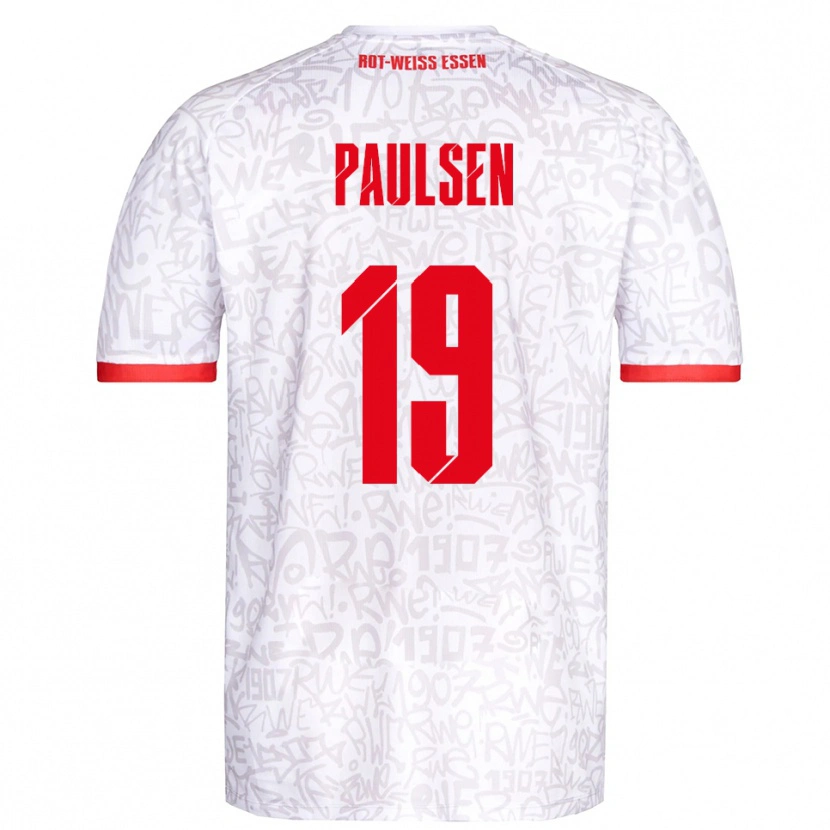 Danxen Damen Marvin Paulsen #19 Weiß Rot Heimtrikot Trikot 2025/26 T-Shirt Schweiz