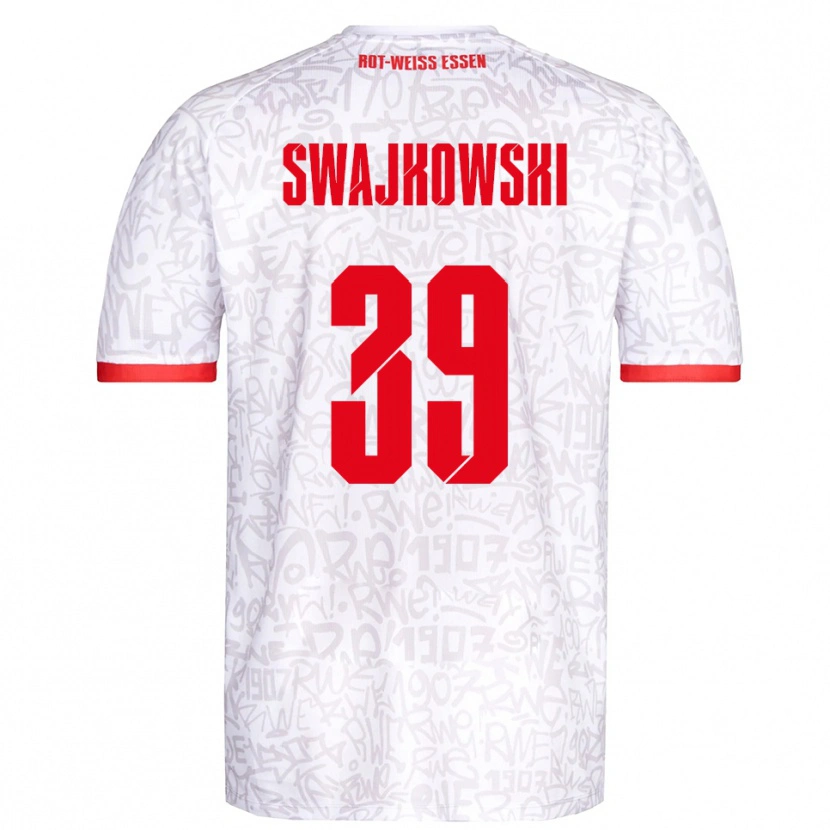 Danxen Damen Gianluca Swajkowski #39 Weiß Rot Heimtrikot Trikot 2025/26 T-Shirt Schweiz