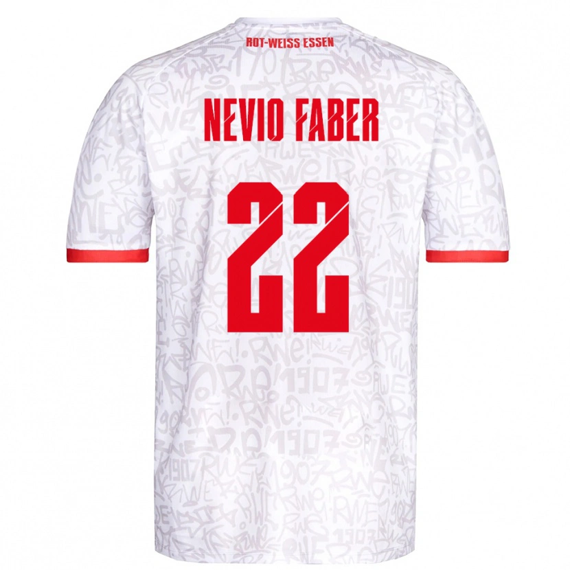 Danxen Damen Arne Nevio Faber #22 Weiß Rot Heimtrikot Trikot 2025/26 T-Shirt Schweiz