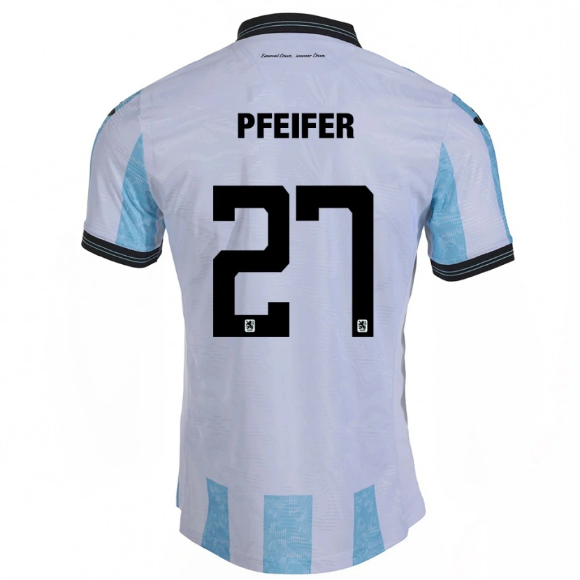 Danxen Damen Manuel Pfeifer #27 Weiß Himmelblau Heimtrikot Trikot 2025/26 T-Shirt Schweiz