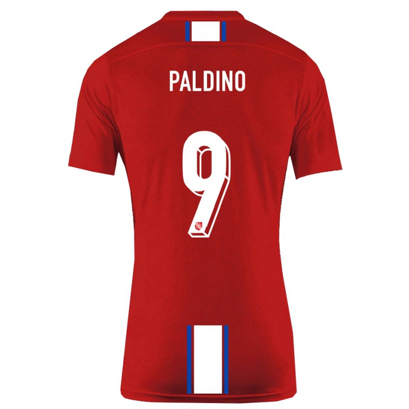 Danxen Damen Lorenzo Paldino #9 Rot Weiß Heimtrikot Trikot 2025/26 T-Shirt Schweiz