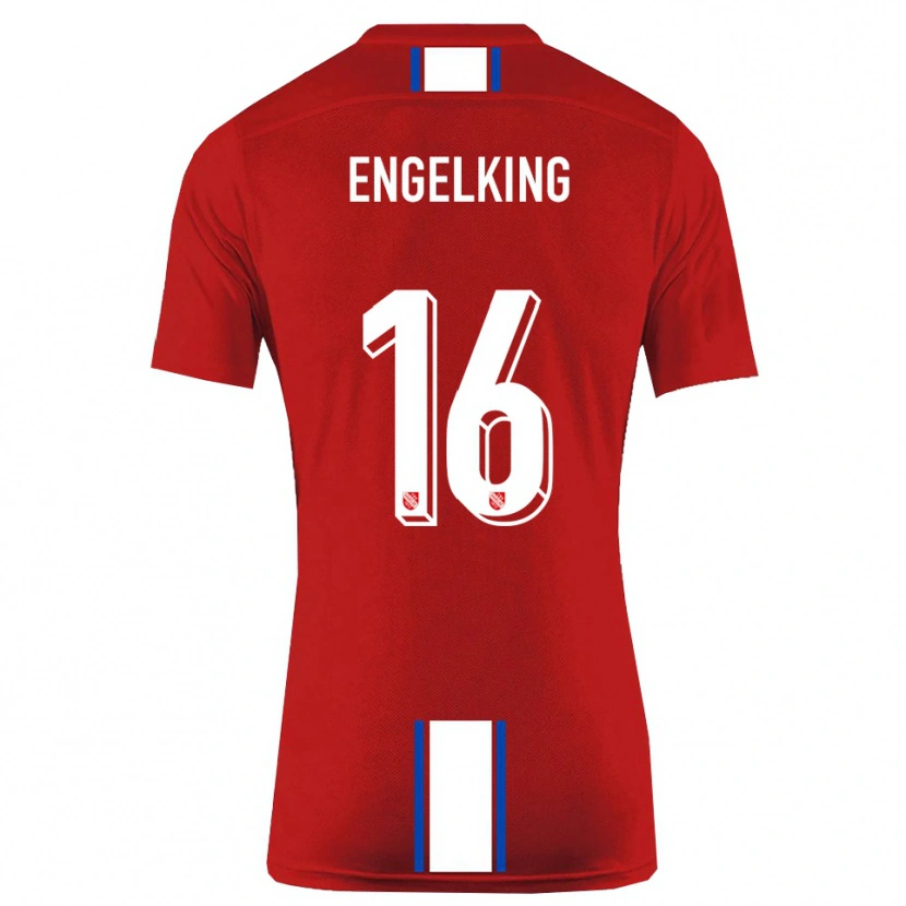 Danxen Damen Torben Engelking #16 Rot Weiß Heimtrikot Trikot 2025/26 T-Shirt Schweiz