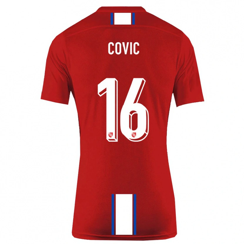 Danxen Damen Rayen Covic #16 Rot Weiß Heimtrikot Trikot 2025/26 T-Shirt Schweiz