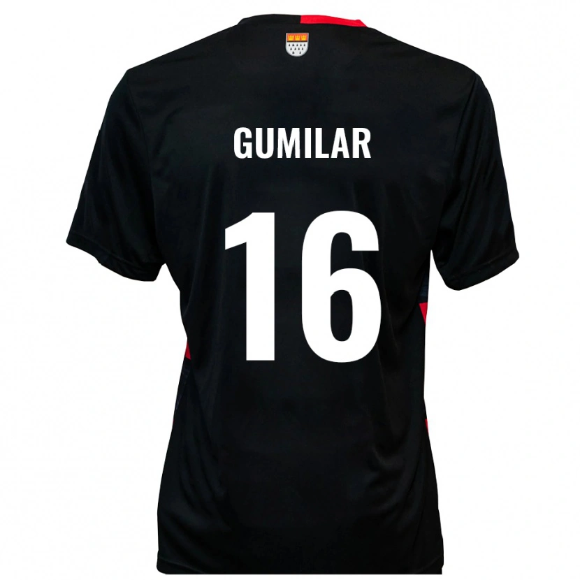 Danxen Damen Jonas Gumilar #16 Schwarz Rot Heimtrikot Trikot 2025/26 T-Shirt Schweiz
