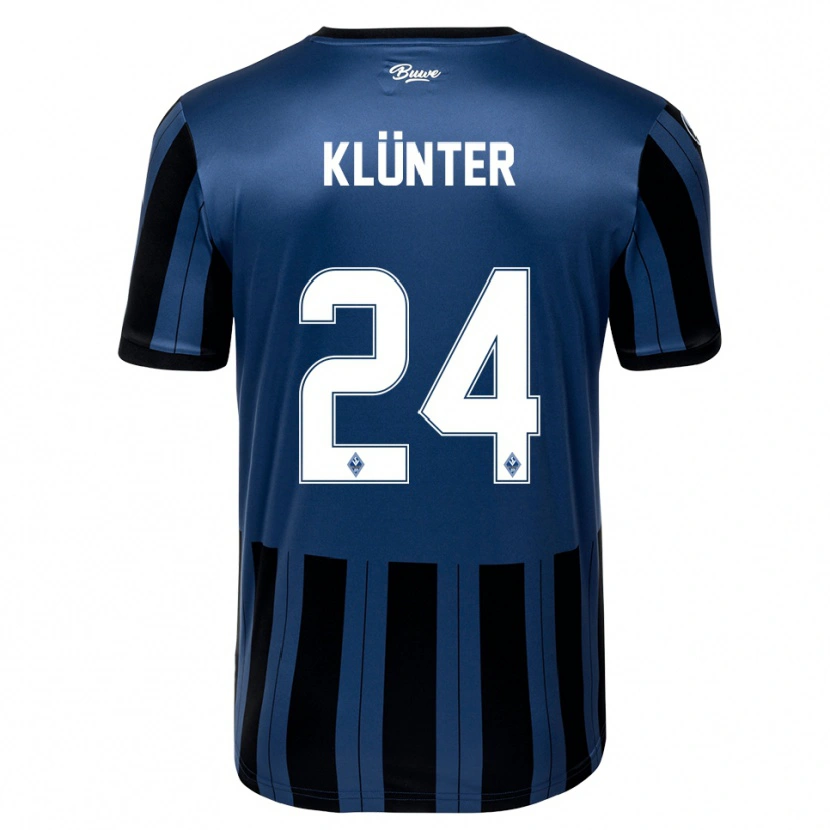 Danxen Damen Lukas Klünter #24 Blau Grau Schwarz Heimtrikot Trikot 2025/26 T-Shirt Schweiz