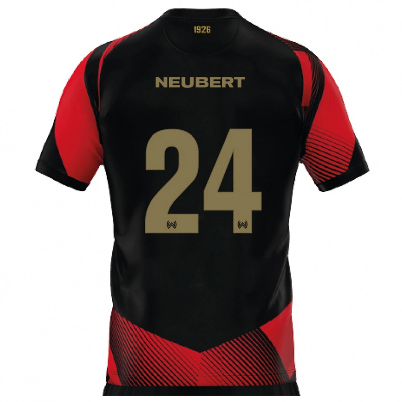 Danxen Damen Tim Neubert #24 Schwarz Rot Heimtrikot Trikot 2025/26 T-Shirt Schweiz