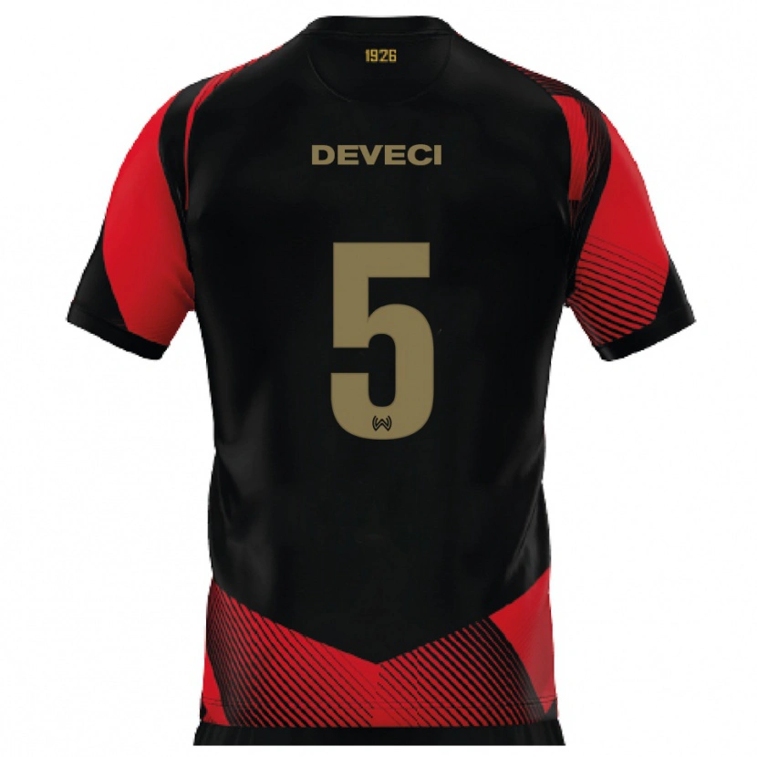 Danxen Damen Hüseyin Deveci #5 Schwarz Rot Heimtrikot Trikot 2025/26 T-Shirt Schweiz