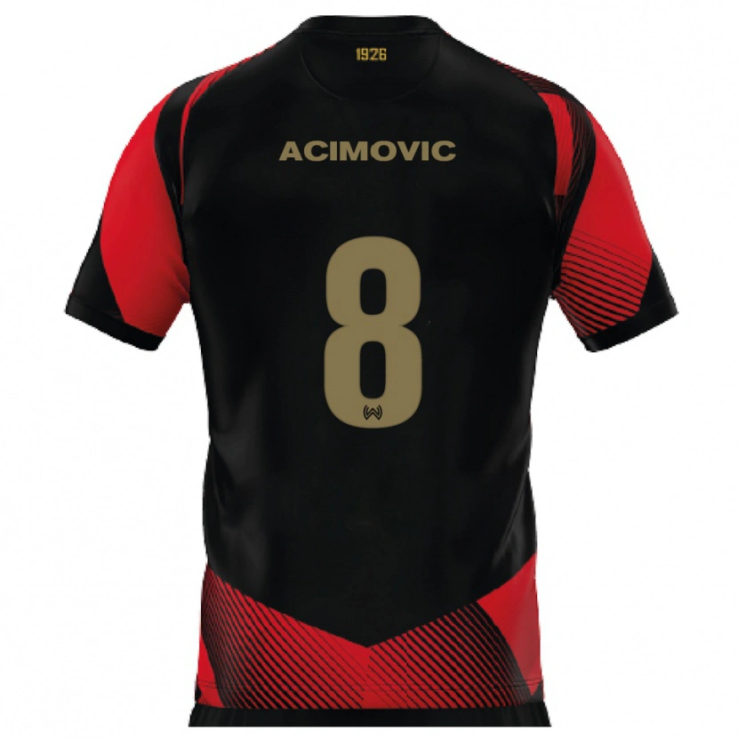 Danxen Damen Andrija Acimovic #8 Schwarz Rot Heimtrikot Trikot 2025/26 T-Shirt Schweiz