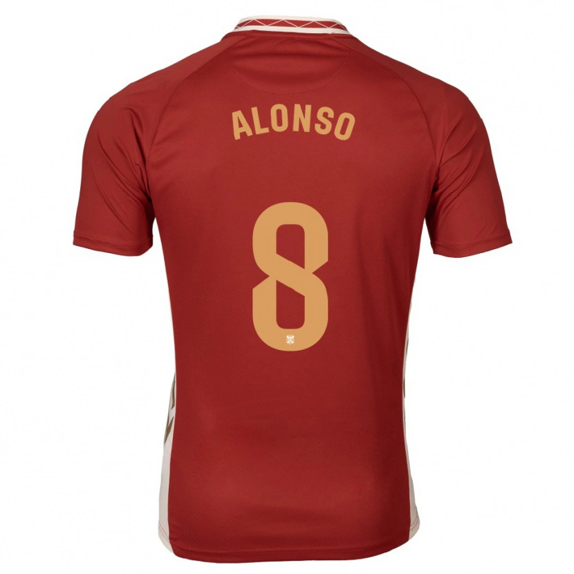Danxen Damen Javi Alonso #8 Burgunder Gold Auswärtstrikot Trikot 2025/26 T-Shirt Schweiz