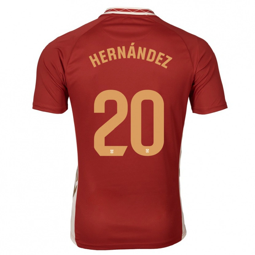 Danxen Damen Jesús Hernández #20 Burgunder Gold Auswärtstrikot Trikot 2025/26 T-Shirt Schweiz