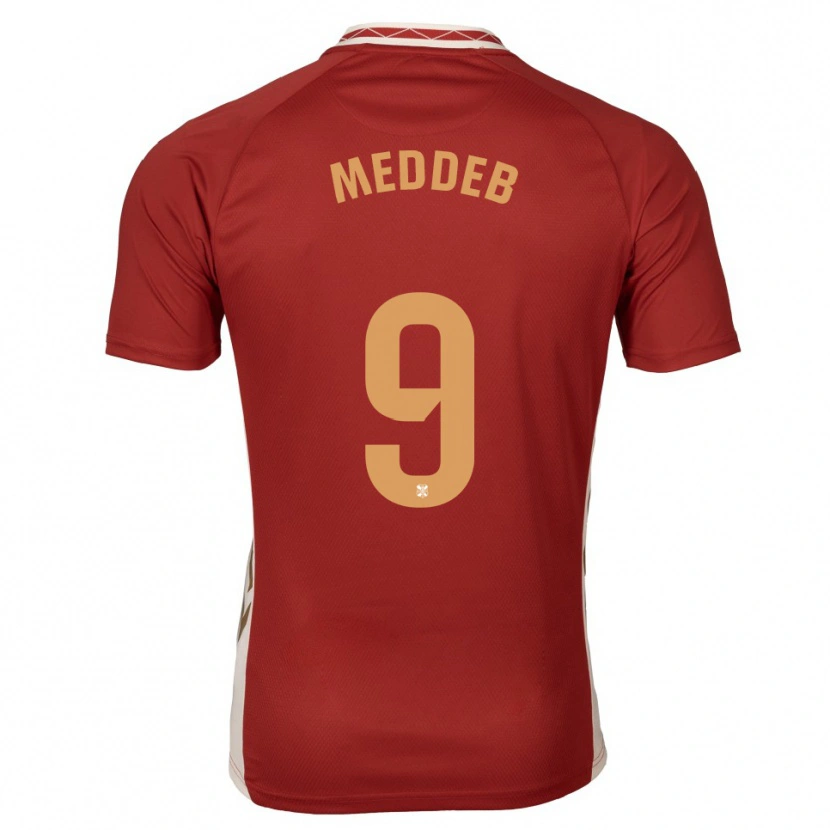 Danxen Damen Walid Meddeb #9 Burgunder Gold Auswärtstrikot Trikot 2025/26 T-Shirt Schweiz