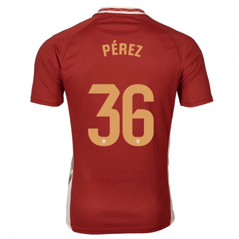 Danxen Damen Dani Pérez #36 Burgunder Gold Auswärtstrikot Trikot 2025/26 T-Shirt Schweiz