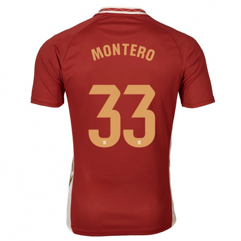 Danxen Damen Manuel Montero #33 Burgunder Gold Auswärtstrikot Trikot 2025/26 T-Shirt Schweiz