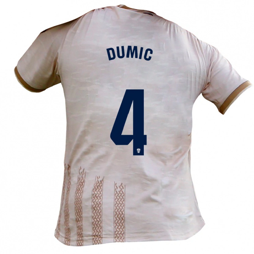 Danxen Damen Dario Dumic #4 Cremeweiß Braun Auswärtstrikot Trikot 2025/26 T-Shirt Schweiz