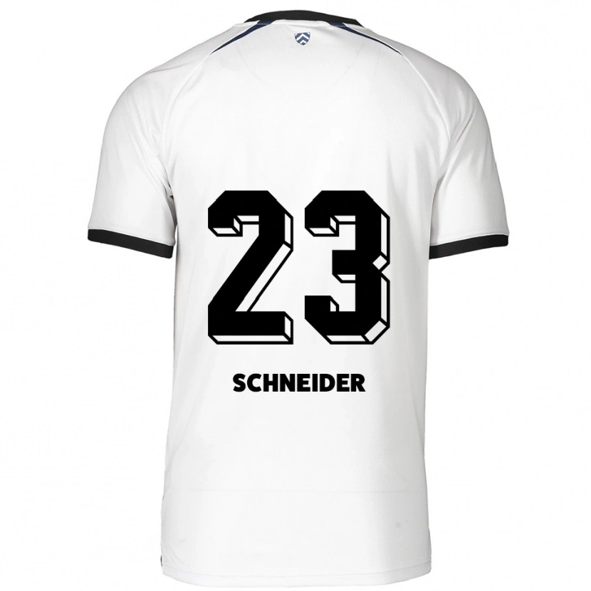 Danxen Damen Leon Schneider #23 Weiß Schwarz Auswärtstrikot Trikot 2025/26 T-Shirt Schweiz