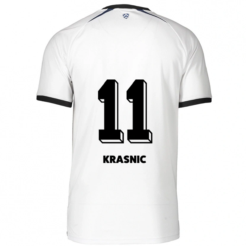Danxen Damen Fabiano Krasnic #11 Weiß Schwarz Auswärtstrikot Trikot 2025/26 T-Shirt Schweiz