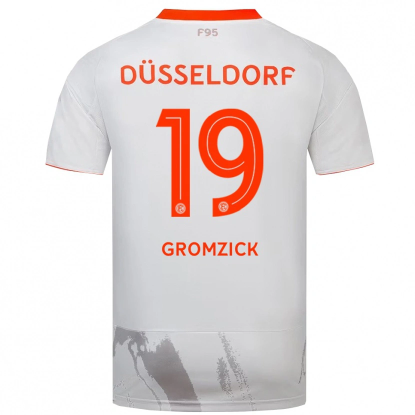 Danxen Damen Finn Gromzick #19 Weiß Orange Auswärtstrikot Trikot 2025/26 T-Shirt Schweiz