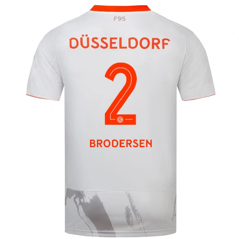 Danxen Damen Leonard Brodersen #2 Weiß Orange Auswärtstrikot Trikot 2025/26 T-Shirt Schweiz