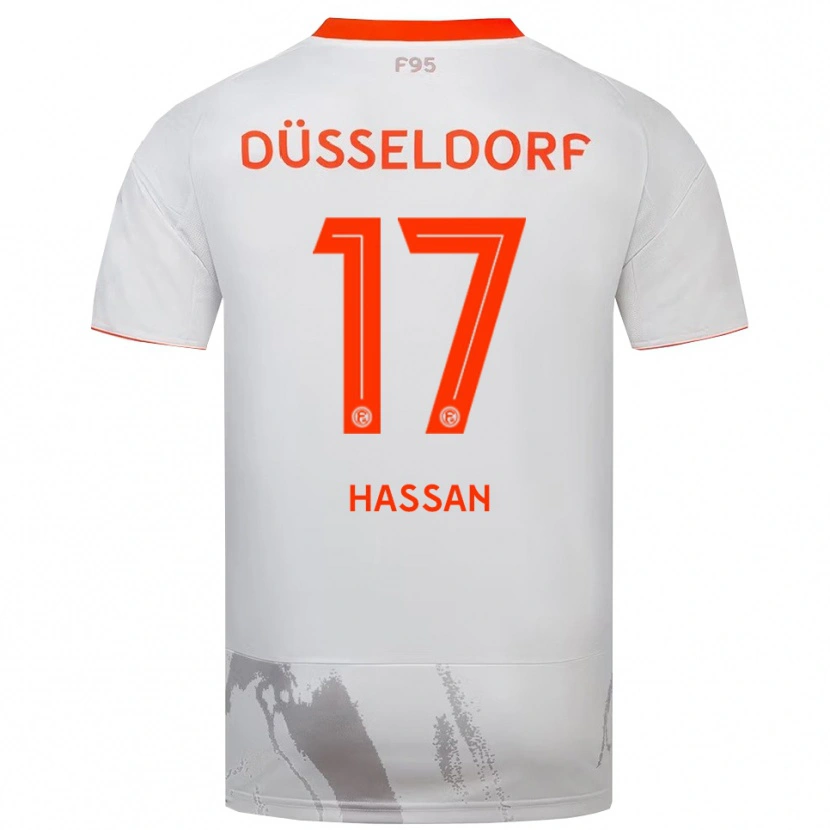 Danxen Damen Ahmad Hassan #17 Weiß Orange Auswärtstrikot Trikot 2025/26 T-Shirt Schweiz