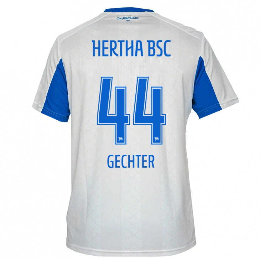 Danxen Damen Linus Gechter #44 Weiß Blau Auswärtstrikot Trikot 2025/26 T-Shirt Schweiz