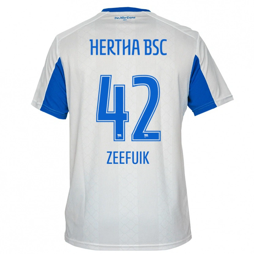 Danxen Damen Deyovaisio Zeefuik #42 Weiß Blau Auswärtstrikot Trikot 2025/26 T-Shirt Schweiz
