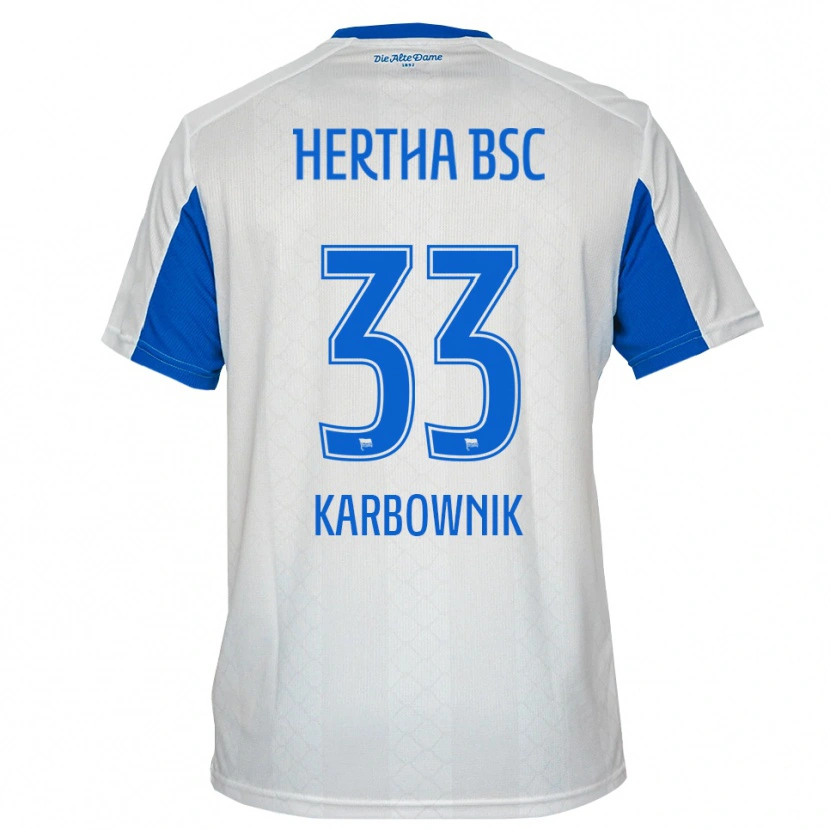 Danxen Damen Michal Karbownik #33 Weiß Blau Auswärtstrikot Trikot 2025/26 T-Shirt Schweiz