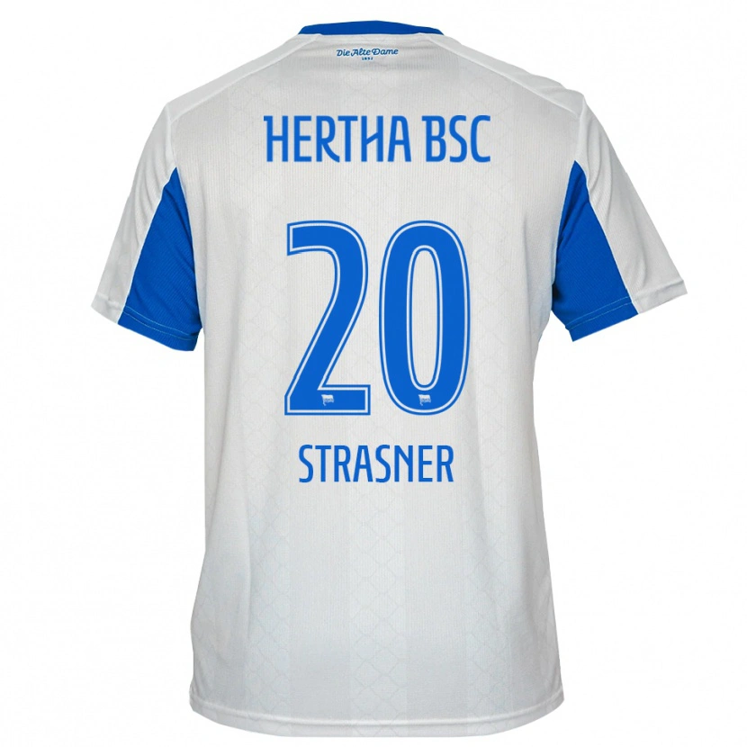 Danxen Damen Eliyas Strasner #20 Weiß Blau Auswärtstrikot Trikot 2025/26 T-Shirt Schweiz