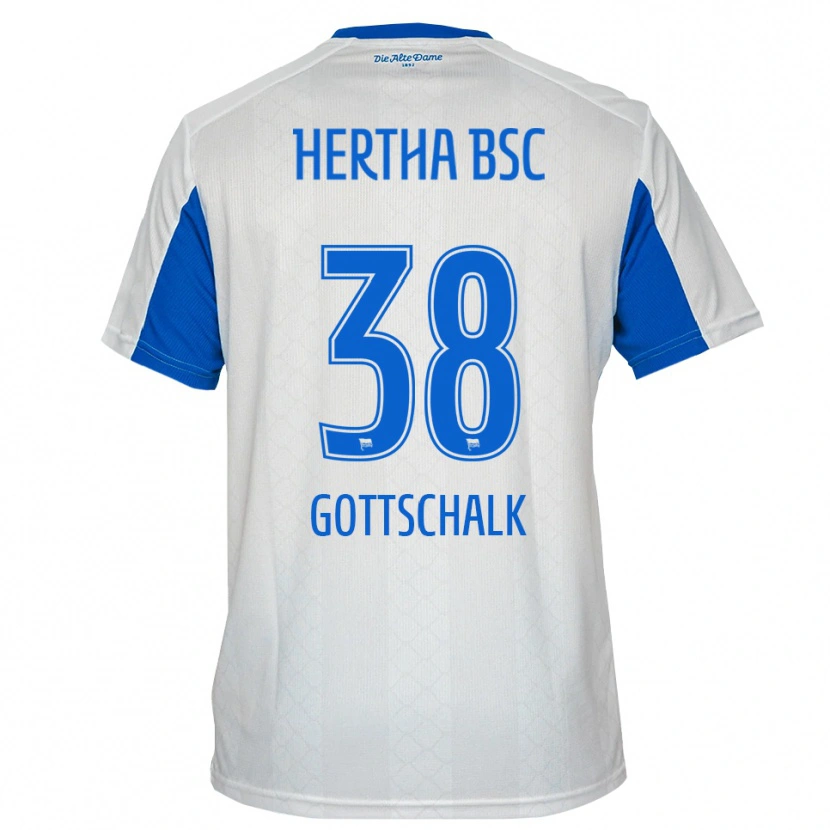 Danxen Damen Julius Gottschalk #38 Weiß Blau Auswärtstrikot Trikot 2025/26 T-Shirt Schweiz