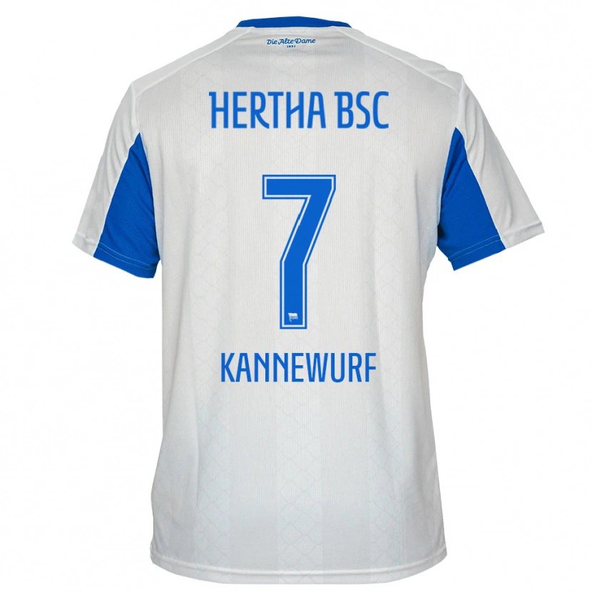 Danxen Damen Liam Kannewurf #7 Weiß Blau Auswärtstrikot Trikot 2025/26 T-Shirt Schweiz