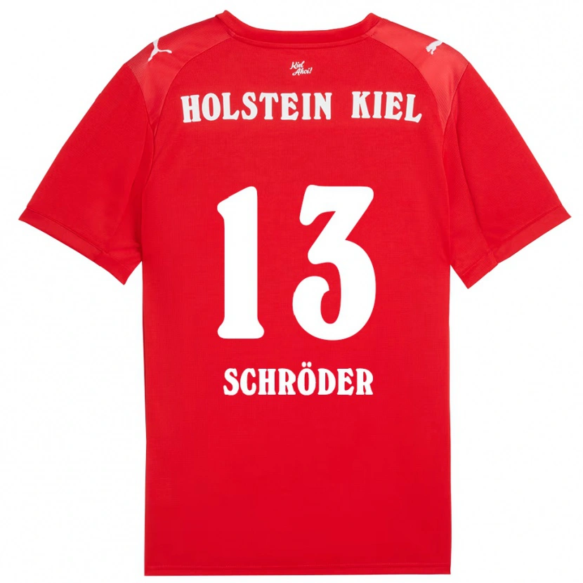 Danxen Damen Lea Schröder #13 Rot Blau Auswärtstrikot Trikot 2025/26 T-Shirt Schweiz