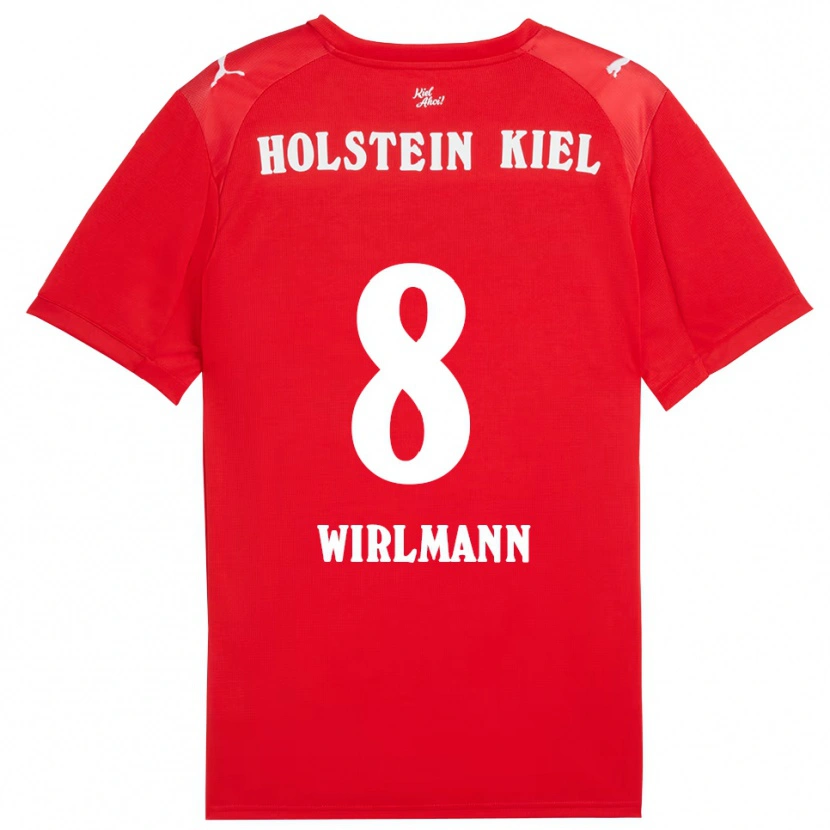 Danxen Damen Finn Wirlmann #8 Rot Blau Auswärtstrikot Trikot 2025/26 T-Shirt Schweiz