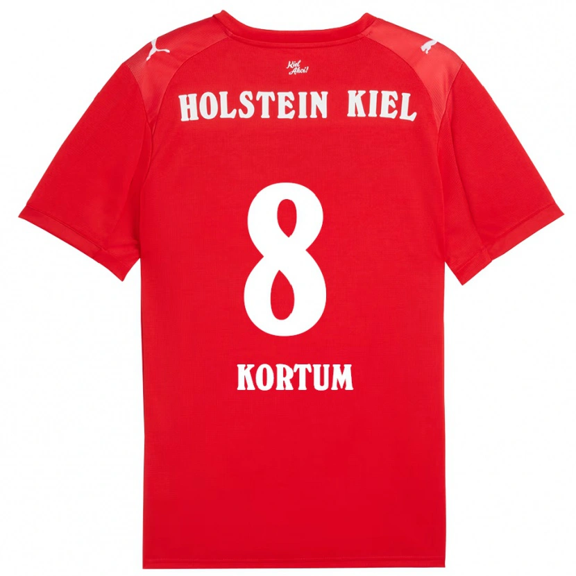 Danxen Damen Kevin Kortum #8 Rot Blau Auswärtstrikot Trikot 2025/26 T-Shirt Schweiz